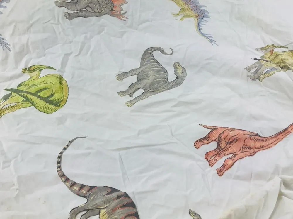 The Company Store Dinosaurs Fitted Twin Sheet 100% Cotton Made Israel Boys Dino